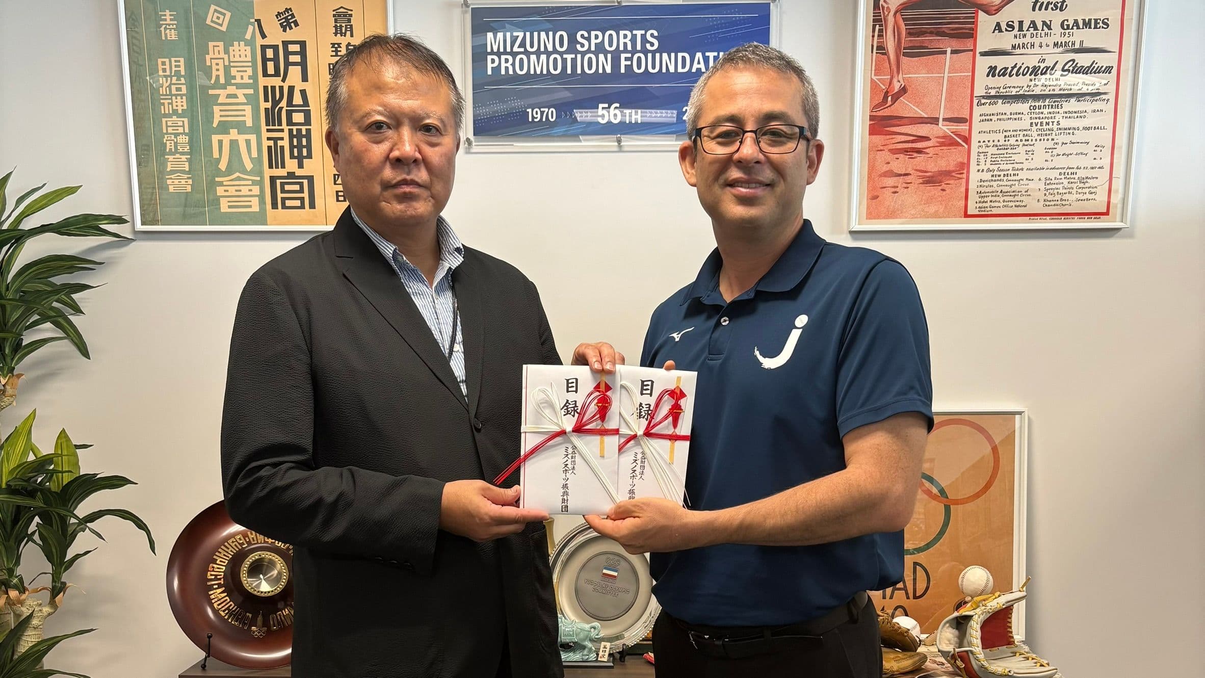 ミズノスポーツ振興財団様からの助成金贈呈について